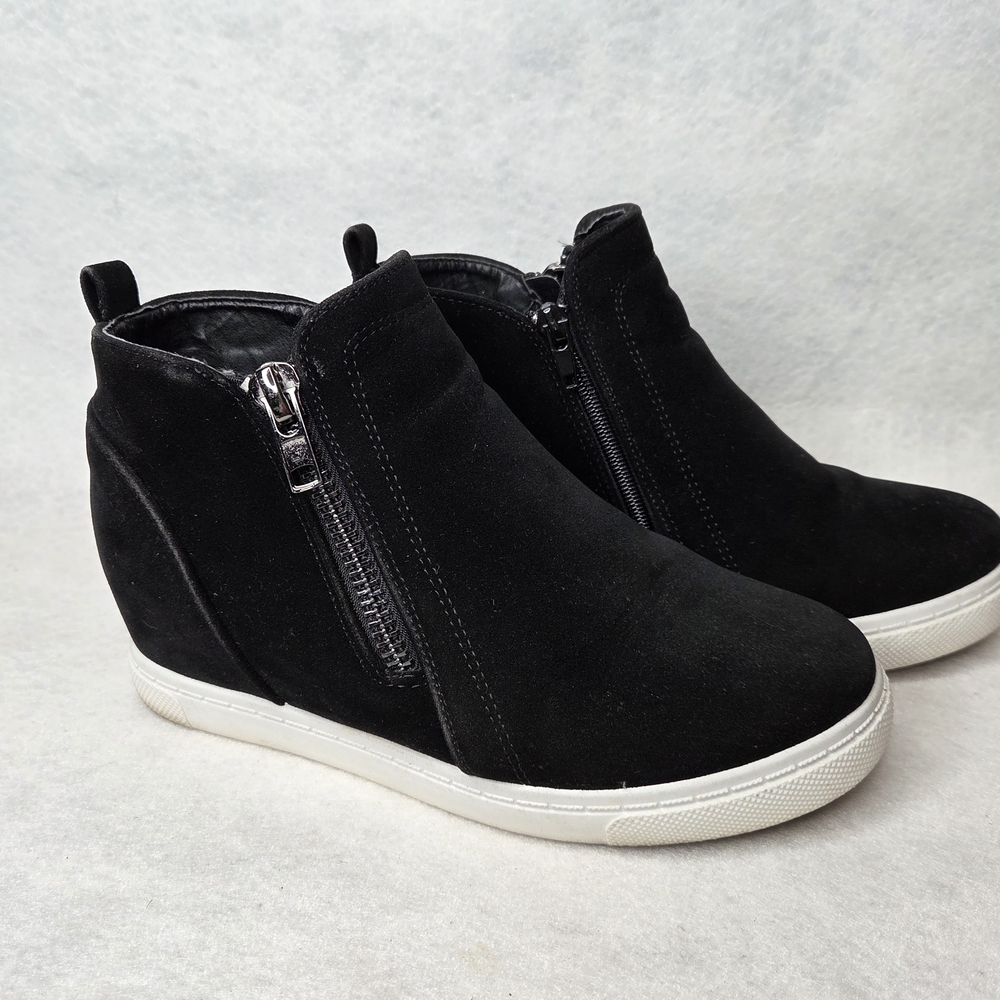 Natural‎ Reflections Black Wedge Shoes with Hidden Heel - Picture 2 of 7